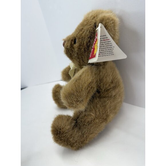 Vintage 1990 Dakin Muffin Bear 11" Model #89-1240 Plush Brown With Bow And Tag - Picture 3 of 13